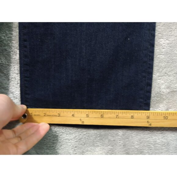 Ann Taylor Jeans Womens 10 Blue Denim Boot Curvy Fit Mid Rise Dark Wash - Picture 6 of 9